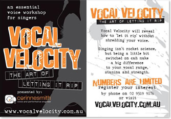 Vocal Velocity workshops